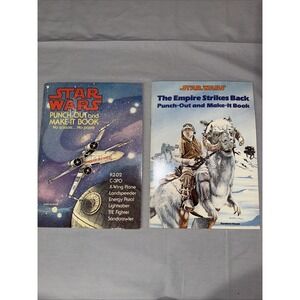 Vintage Random House Star Wars 2 Punch Out And Make Books  1 Pc Used 1Complete.